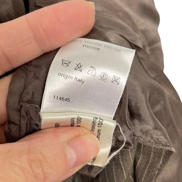 Akris Punto Womens Single-Breasted Micro Striped Wool Blazer Size 8 - Picture 12 of 16